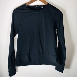 Lululemon Black Pull Over Moisture WickingLong Sleeve Running Shirt